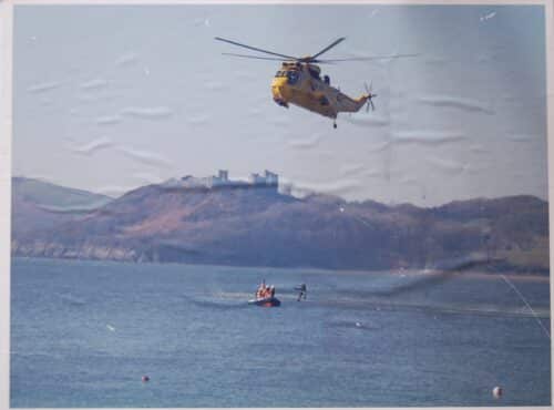 Ferryside Lifeboat - with Sea King helicopter